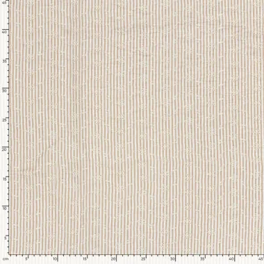 Embroidery stof - poplin katoen - strepen & bloemen - beige - 25037-052 ...