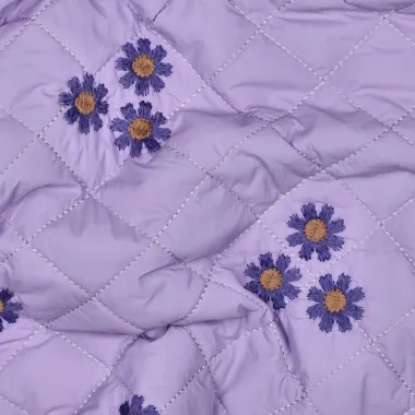 -Doorgestikte stof - embroidery bloemetjes - lila - 4565-001 - Doorgestikte stof - embroidery bloemetjes - lila - 4565-001