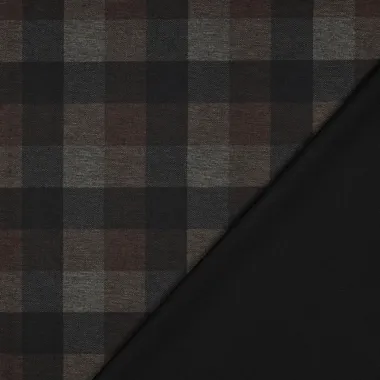 -Tricot stof - punta di vicenza - ruiten - bruin - 4726-001 - Tricot stof - punta di vicenza - ruiten - bruin - 4726-001