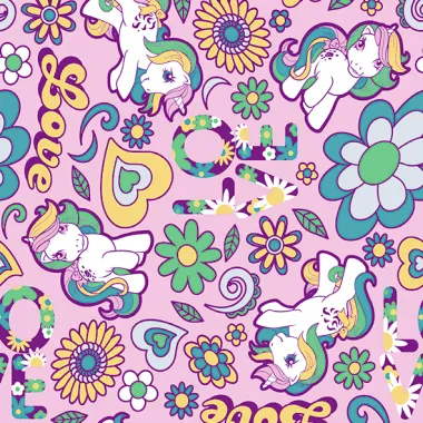 -Katoen stof - poplin - My Little Pony - lichtroze - 669140-31 - Katoen stof - poplin - My Little Pony - lichtroze - 669140-31