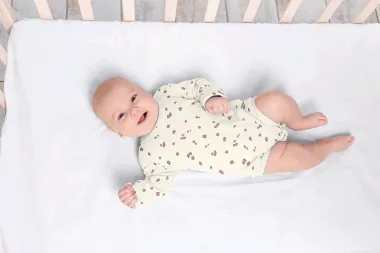 -Tricot stof - bloemetjes - gebroken wit - 18486-051 - Tricot stof - bloemetjes - gebroken wit - 18486-051