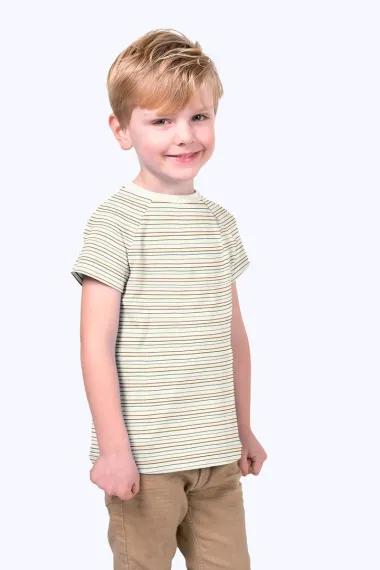 -Tricot stof - strepen - gebroken wit - 19467-051 - Tricot stof - strepen - gebroken wit - 19467-051