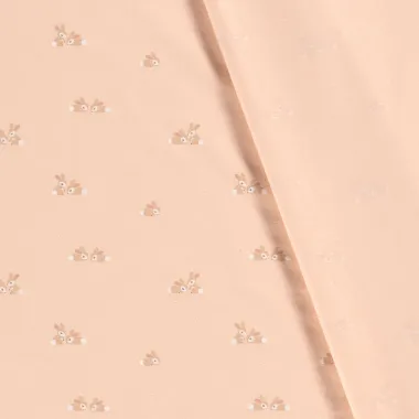 -Tricot stof - haasjes - zalmroze - 21736-111 - Tricot stof - haasjes - zalmroze - 21736-111