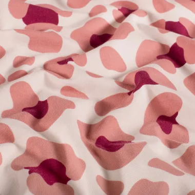 -Tricot stof - panterprint - roze - 25677-011 - Tricot stof - panterprint - roze - 25677-011