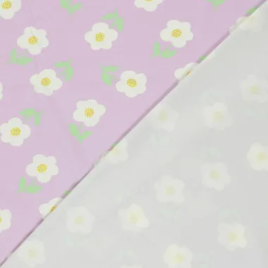 -Tricot stof - bloemetjes - lila - 25695-043 - Tricot stof - bloemetjes - lila - 25695-043