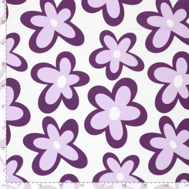 -Tricot stof - bloemen - gebroken wit - 27/25706-051 - Tricot stof - bloemen - gebroken wit - 27/25706-051
