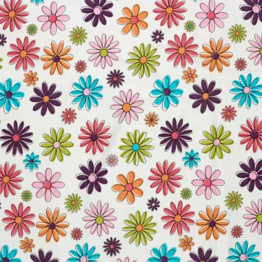 -Tricot stof - bloemetjes - gebroken wit - 25724-051 - Tricot stof - bloemetjes - gebroken wit - 25724-051