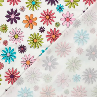 -Tricot stof - bloemetjes - gebroken wit - 25724-051 - Tricot stof - bloemetjes - gebroken wit - 25724-051