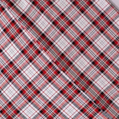 -Geruite stof - metallic - rood - 398501-51 - Geruite stof - metallic - rood - 398501-51