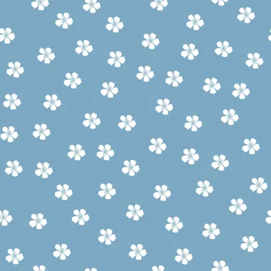 -Katoen stof - bloemetjes - blauw - 21972-007 - Katoen stof - bloemetjes - blauw - 21972-007