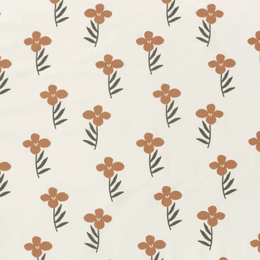 -Tricot stof - bloemen - gebroken wit - 23602-051 - Tricot stof - bloemen - gebroken wit - 23602-051