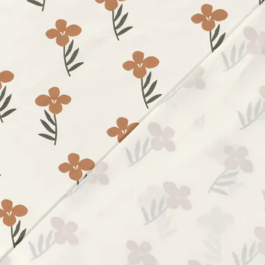 -Tricot stof - bloemen - gebroken wit - 23602-051 - Tricot stof - bloemen - gebroken wit - 23602-051