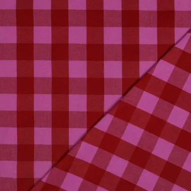 -Katoenen stof - yarn dyed - checks - rood/fuchsia - 2971-003 - Katoenen stof - yarn dyed - checks - rood/fuchsia - 2971-003
