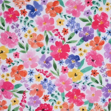 -Deco stof - half panama - digitaal bloemen - multi - DC5256-002 - Deco stof - half panama - digitaal bloemen - multi - DC5256-002