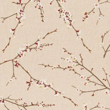 -Deco stof - linnenlook - Japanse bloesem - naturel - DL3121-540 - Deco stof - linnenlook - Japanse bloesem - naturel - DL3121-540