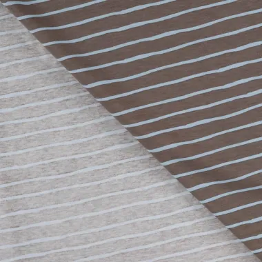 -Tricot stof - strepen - bruin - K10402-542 - Tricot stof - strepen - bruin - K10402-542
