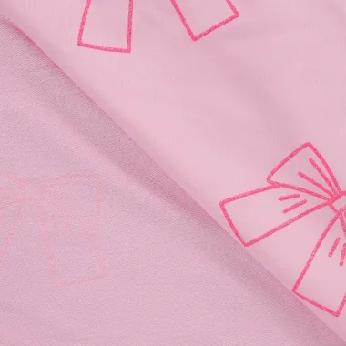 -Tricot stof - French Terry - glitter - strikjes - roze - K24008-120 - Tricot stof - French Terry - glitter - strikjes - roze - K24008-120