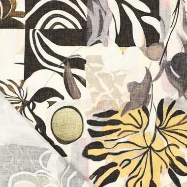 -Viscose stof - polyamidemix - digitaal fantasie bloemen - grijs - 22624-970 - Viscose stof - polyamidemix - digitaal fantasie bloemen - grijs - 22624-970