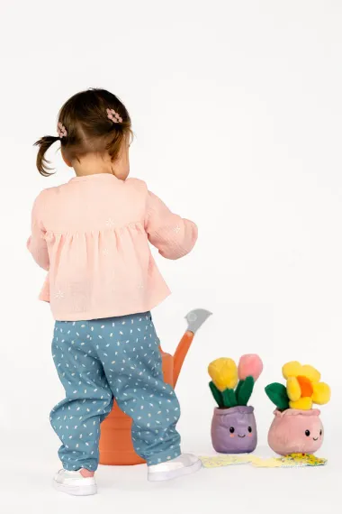-Embroidery stof - mousseline - bloemetjes - lichtroze - 27/25272-011 - Embroidery stof - mousseline - bloemetjes - lichtroze - 27/25272-011
