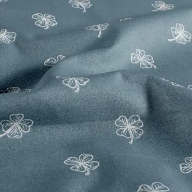 -Katoenen stof - klavertjes vier - blauw - 27/25601-007 - Katoenen stof - klavertjes vier - blauw - 27/25601-007