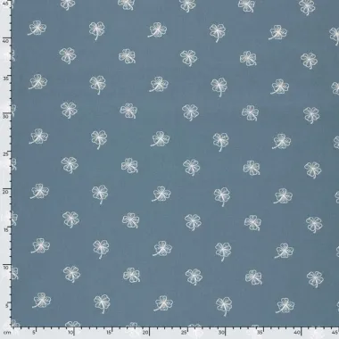 -Katoenen stof - klavertjes vier - blauw - 27/25601-007 - Katoenen stof - klavertjes vier - blauw - 27/25601-007