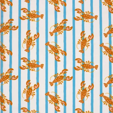 -Katoenen stof - poplin - kreeften & strepen - gebroken wit - 27/25659-051 - Katoenen stof - poplin - kreeften & strepen - gebroken wit - 27/25659-051