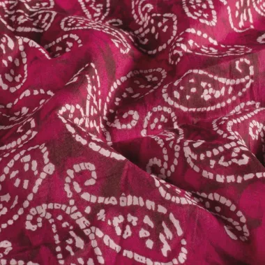 -Katoen stof - batik - voile - paisley - fuchsia - 26318-017 - Katoen stof - batik - voile - paisley - fuchsia - 26318-017