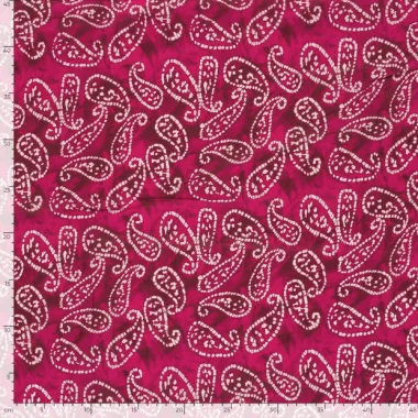 -Katoen stof - batik - voile - paisley - fuchsia - 26318-017 - Katoen stof - batik - voile - paisley - fuchsia - 26318-017