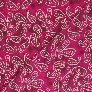 -Katoen stof - batik - voile - paisley - fuchsia - 26318-017 - Katoen stof - batik - voile - paisley - fuchsia - 26318-017