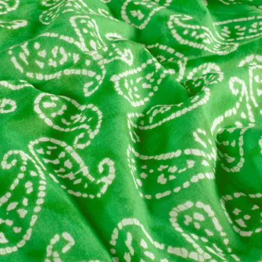 -Katoen stof - batik - voile - paisley - limoen - 26318-023 - Katoen stof - batik - voile - paisley - limoen - 26318-023