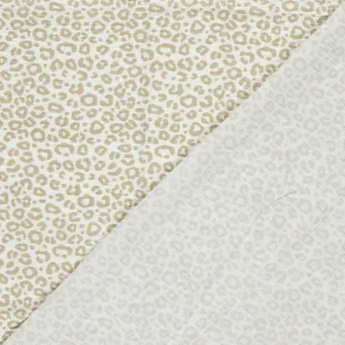 -Mousseline stof - panterprint - gebroken wit - 25323-051 - Mousseline stof - panterprint - gebroken wit - 25323-051