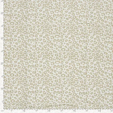 -Mousseline stof - panterprint - gebroken wit - 25323-051 - Mousseline stof - panterprint - gebroken wit - 25323-051