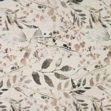 -Viscose stof - linnenmix - digitaal takken en bladeren - naturel - P18015-542 - Viscose stof - linnenmix - digitaal takken en bladeren - naturel - P18015-542