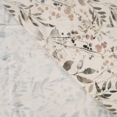 -Viscose stof - linnenmix - digitaal takken en bladeren - naturel - P18015-542 - Viscose stof - linnenmix - digitaal takken en bladeren - naturel - P18015-542
