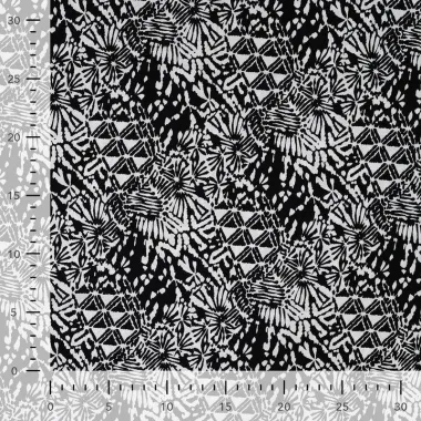 -Viscose stof - poplin - abstract - zwart - P19054-690 - Viscose stof - poplin - abstract - zwart - P19054-690
