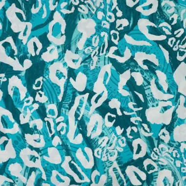 -Viscose stof - poplin - dierenprint - petrol multi - P19056-942 - Viscose stof - poplin - dierenprint - petrol multi - P19056-942