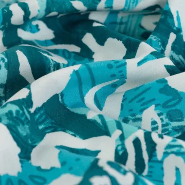 -Viscose stof - poplin - dierenprint - petrol multi - P19056-942 - Viscose stof - poplin - dierenprint - petrol multi - P19056-942