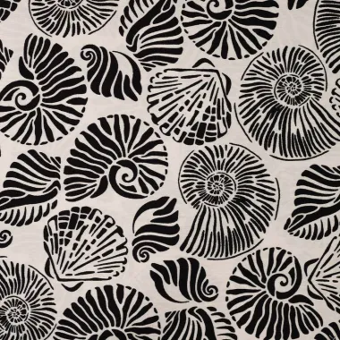 -Viscose stof - nylon air flow - schelpen - wit - P12019-500 - Viscose stof - nylon air flow - schelpen - wit - P12019-500