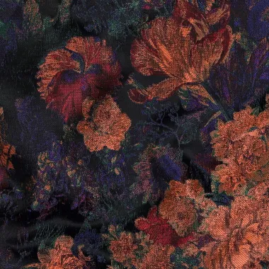 -Polyester stof - jacquard - bloemen - multi - 27/4526-001 - Polyester stof - jacquard - bloemen - multi - 27/4526-001