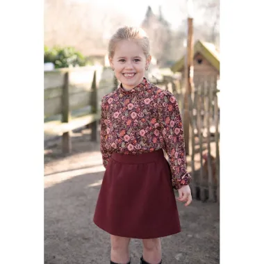 -Tricot stof - digitaal bloemetjes - burgundy - 27/7097-011 - Tricot stof - digitaal bloemetjes - burgundy - 27/7097-011
