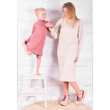 -Bel'Etoile naaipatroon - Zen rolkraag trui en jurk voor kids, dames en tieners - Bel'Etoile naaipatroon - Zen rolkraag trui en jurk voor kids, dames en tieners