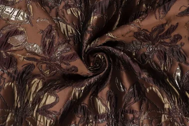 155608-polyester-stof-jacquard-metaal-bloemen-bruin-23189-100-polyester-stof-jacquard-metaal-bloemen-bruin-23189-100.webp
