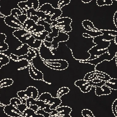 -Embroidery stof - katoen - bloemen - zwart - 23205-999 - Embroidery stof - katoen - bloemen - zwart - 23205-999