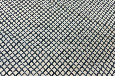 -Polyamide stof - travel - ruiten - ecru/blauw - JT116 - Polyamide stof - travel - ruiten - ecru/blauw - JT116