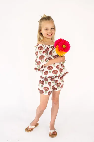 -Mousseline-Stoff – Blumen – gebrochenes Weiß – 27/25337-051 - Mousseline-Stoff – Blumen – gebrochenes Weiß – 27/25337-051