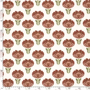 -Mousseline-Stoff – Blumen – gebrochenes Weiß – 27/25337-051 - Mousseline-Stoff – Blumen – gebrochenes Weiß – 27/25337-051