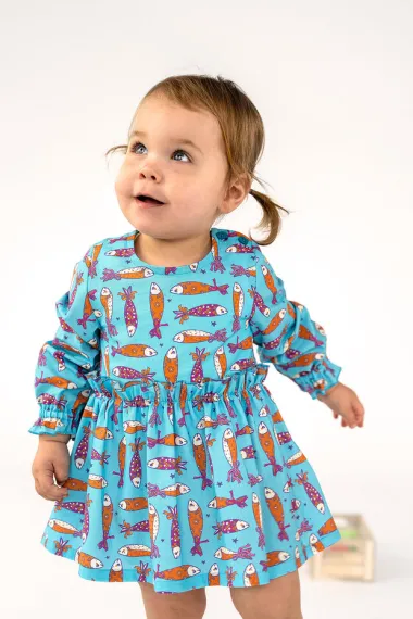 -Katoenen stof - poplin - vissen - aqua - 27/25634-004 - Katoenen stof - poplin - vissen - aqua - 27/25634-004