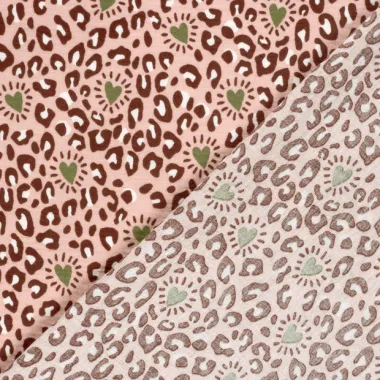 -Mousseline stof - dierenprint & hartjes - lichtroze - 27/25332-012 - Mousseline stof - dierenprint & hartjes - lichtroze - 27/25332-012