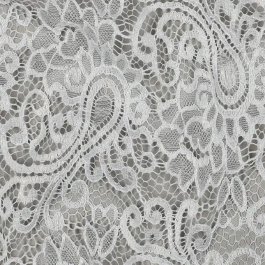 -Kant stof - bloemen & paisley - wit - 1612-016 - Kant stof - bloemen & paisley - wit - 1612-016