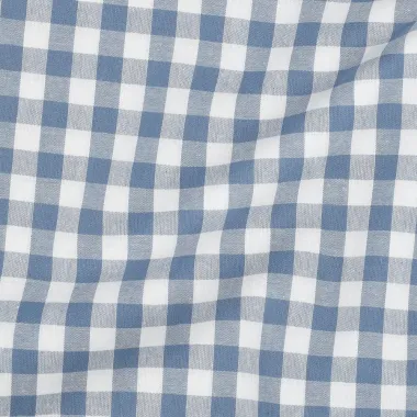 -Katoenen stof - boerenbont ruit (0,8 cm) - blauw - 3087-047 - Katoenen stof - boerenbont ruit (0,8 cm) - blauw - 3087-047
